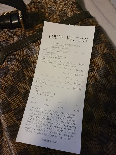 real lv receipt|louis vuitton receipts.